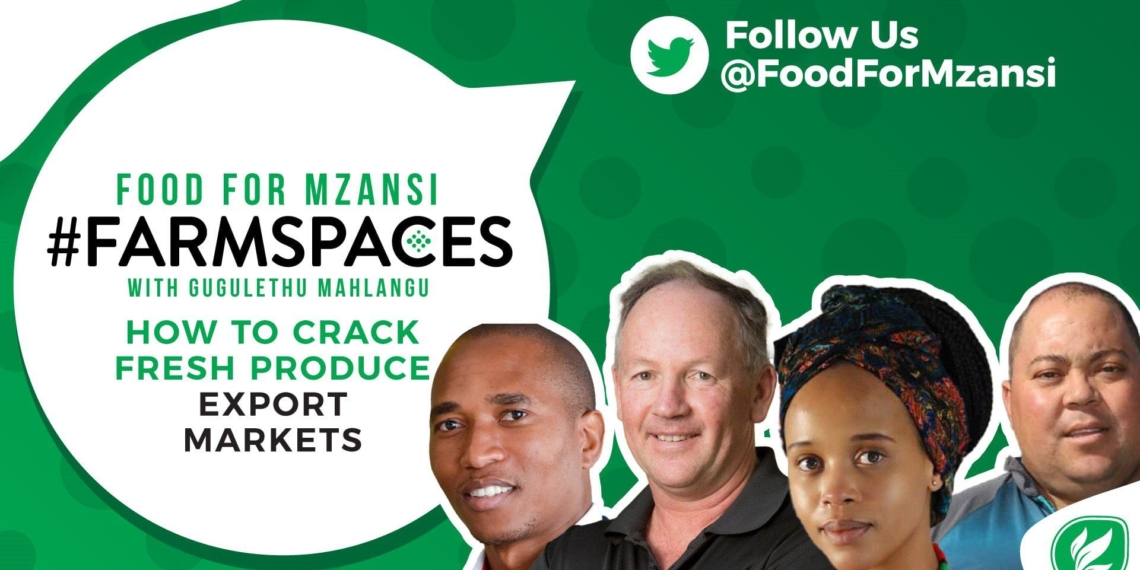 agriculture events: Join us on Twitter for Food For Mzansi #FarmSpaces, every Monday at 6:00pm. This week's #FarmSpaces features, from left, Sifiso Ntombela, Justin Chadwick, and Gugulethu Mahlangu. Photo: Supplied/Food For Mzansi