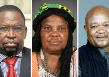 New finance minister Enoch Godongwana featured with Zoleka Capa, the new deputy minister of agriculture, land reform and rural development, and new water and sanitation minister Senzo Mchunu. Photos: Supplied/Food For Mzansi