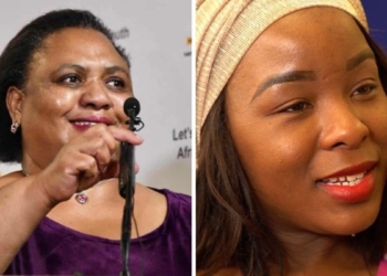 Agriculture, land reform and rural development minister Thoko Didiza pictured with Gloria Mosito, the manager responsible for Beneficiary Selection and Land Allocation Policy in her department. Photos: Supplied/Food For Mzansi