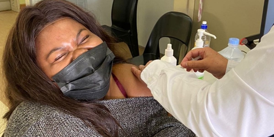 Noluthando Ngcakani, a journalist at Food For Mzansi, was also vaccinated against Covid-19. Photo: Food For Mzansi