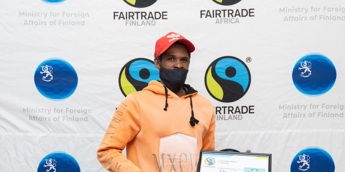 Julian Fransman, tractor driver at Merwida Winery was announced as the Dignity For All wine Farmworker of the year 2021. Photo: Supplied/D4A