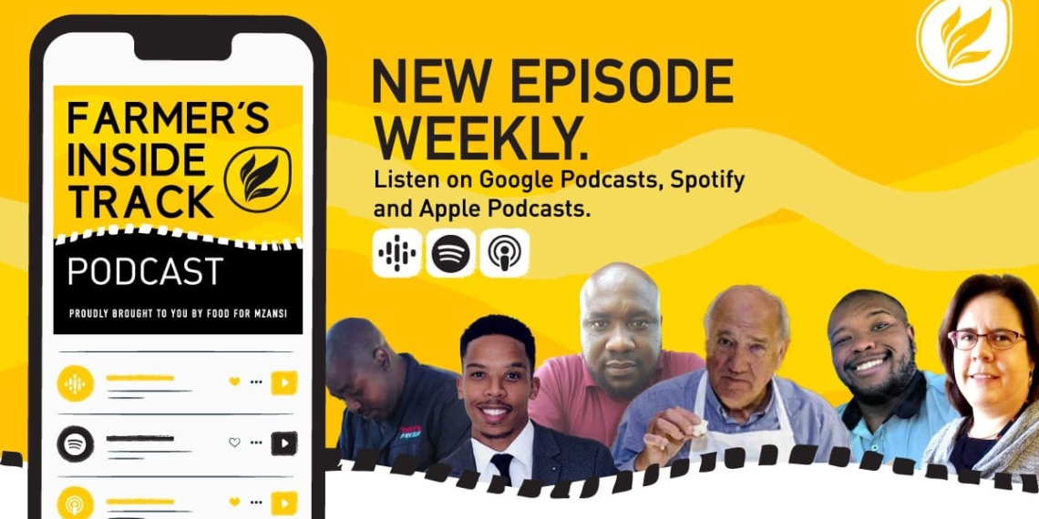 This week’s podcast features (from left) Given Ngwamba, Khaya Maloney, Noko Seboni, Kobus Mulder, Athenkosi Denga, and Carolien Samson. Photos: Supplied/Food for Mzansi.
