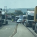 Truck drivers have started a protest on the N3 highway near Harrismith. The protest has been causing extensive traffic backlogs between Montrose and Harrismith, as well as delays northbound towards Gauteng at Tugela Plaza. Photo: Supplied/ Jack Armour