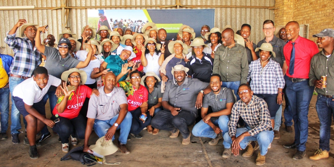 Smallholder farmers in the Taung district of the North West at a bumper farmers' day hosted by FarmSol in October 2019. Photo: Supplied/Farmsol