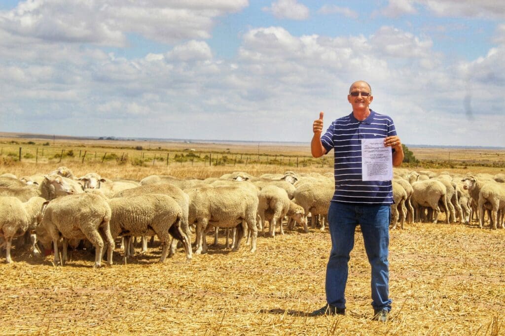 Ivan Cloete with his 30-year lease agreement from the department of agriculture, land reform and rural development. Photo: Duncan Masiwa/Food For Mzansi