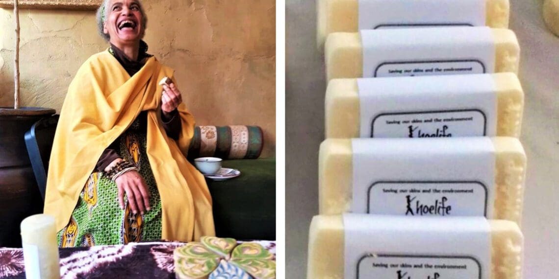Yvette Abrahams is the owner and creator of Khoelife, a small holding producing soaps, hand sanitisers, body oils and other personal care products. Photo: Supplied/Food For Mzansi