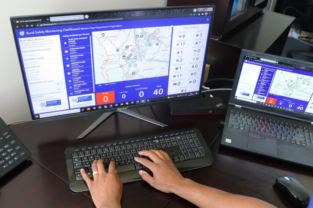 Rural Safety Monitoring Dashboard. Photo: Supplied/Food For Mzansi