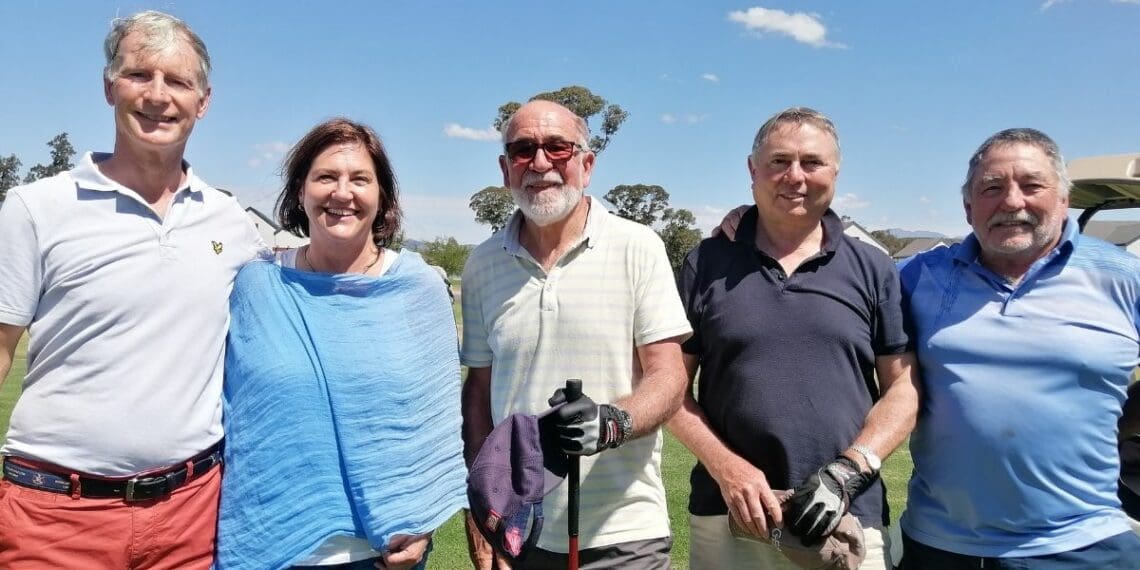 Robertson Tourism's first custom agri-tour group. From the left are Sean Murray, Renate le Roux, Mike Fowler, Peter Blankenberg and Chris Brunt. Photo: Nicole Ludolph/Food For Mzansi