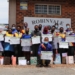 Robinvale matric learners holding their AgriCareers guides and Food For Mzansi care packages. Photo: Nicole Ludolph/Food For Mzansi