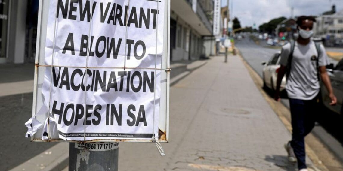 A man walks past newspaper billboards during the coronavirus disease (COVID-19) outbreak in Johannesburg. Photo: Reuters/Sumaya Hisham