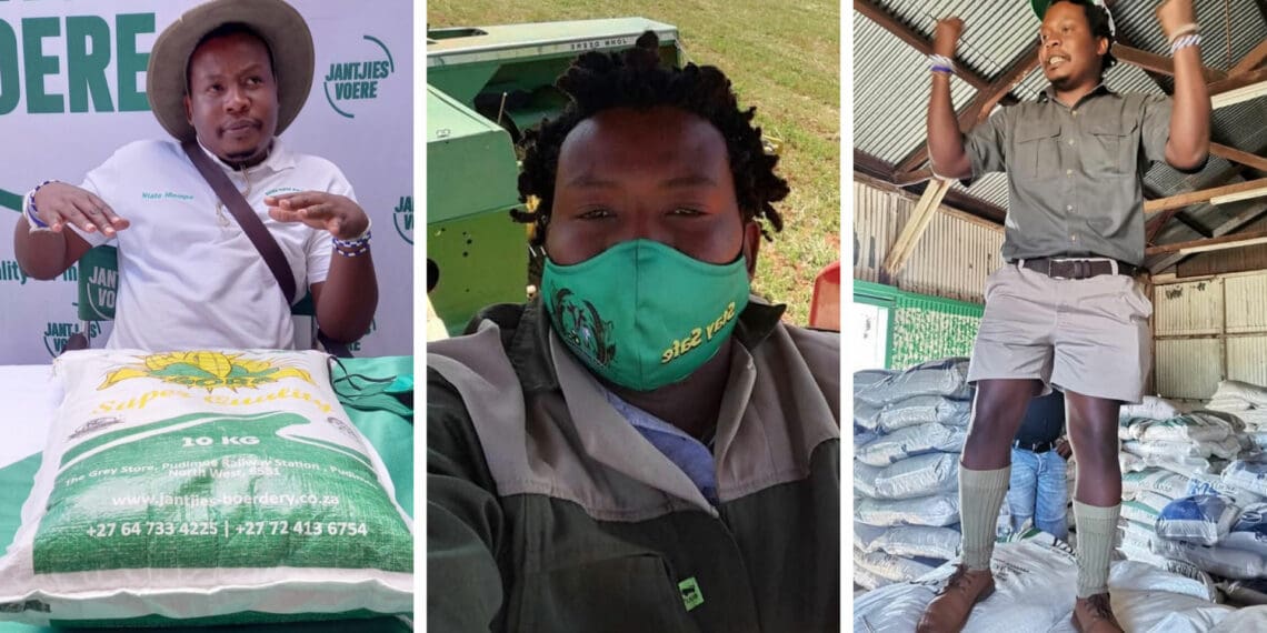 Tshepiso Jantjies is the owner and inventor of the Kgora Maize Meal brand, as well as Jantjies Boerdery/Jantjies Voere in Taung village in North West. Photo: Supplied/Food For Mzansi