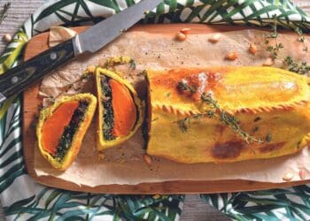 Traditionally made with beef, chef Mokgadi Itsweng's vegan version of a Wellington uses bold colours, wonderful textures and of course delicious flavours. Photo: Supplied/Food For Mzansi