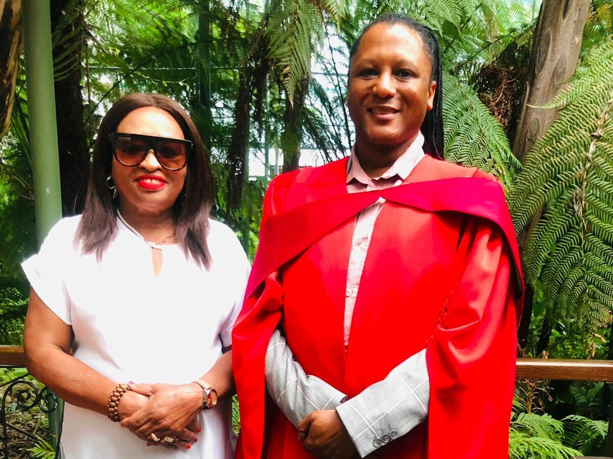 Viticulturist Dr Agnes Daniels and his mother, Agnes, whom he describes as his biggest inspiration. Photo: Supplied/Food For Mzansi