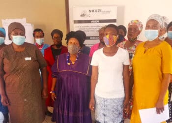 This group of women are challenging key state departments to promote women’s access to use, control, own, inherit and transfer land and natural resources. Photo: Supplied/Food For Mzansi