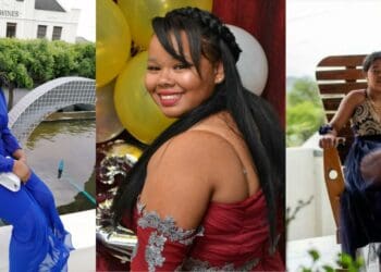 The Jakes Gerwel Technical High School will soon be welcoming the results of its first ever matric class. Pictured here (from left to right) are Shamiela Stalmeester, Mary-Ann Swart and Andrea Herder. Photos: Supplied/Food For Mzansi