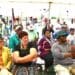 Northern Cape farmers being addressed by the MEC for agriculture, environmental affairs, rural development and land reform, Mase Manopole. Photo: Supplied/Food For Mzansi