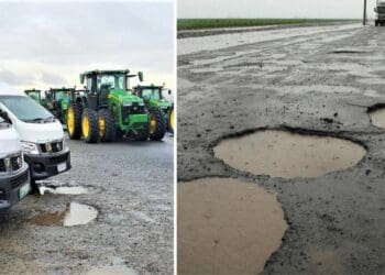 Free State farmers are growing increasingly fed up of the lack of road maintenance in their province. Photo: Supplied/Food For Mzansi