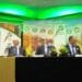 About 200 delegates are currently at Grain SA's annual congress. Pictured here are, from left to right, deputy chairman Ramosadi Monaisa, Grain SA official Nico Vermaak, chairman Derek Matthews, CEO Dr Pieter Taljaard and deputy chairman Richard Krige. Photo: Tiisetso Manoko/Food For Mzansi
