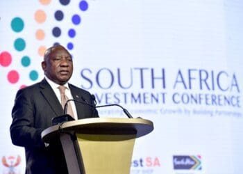 President Cyril Ramaphosa speaking at the fourth South African Investment Conference. Photo: Supplied/South African Government