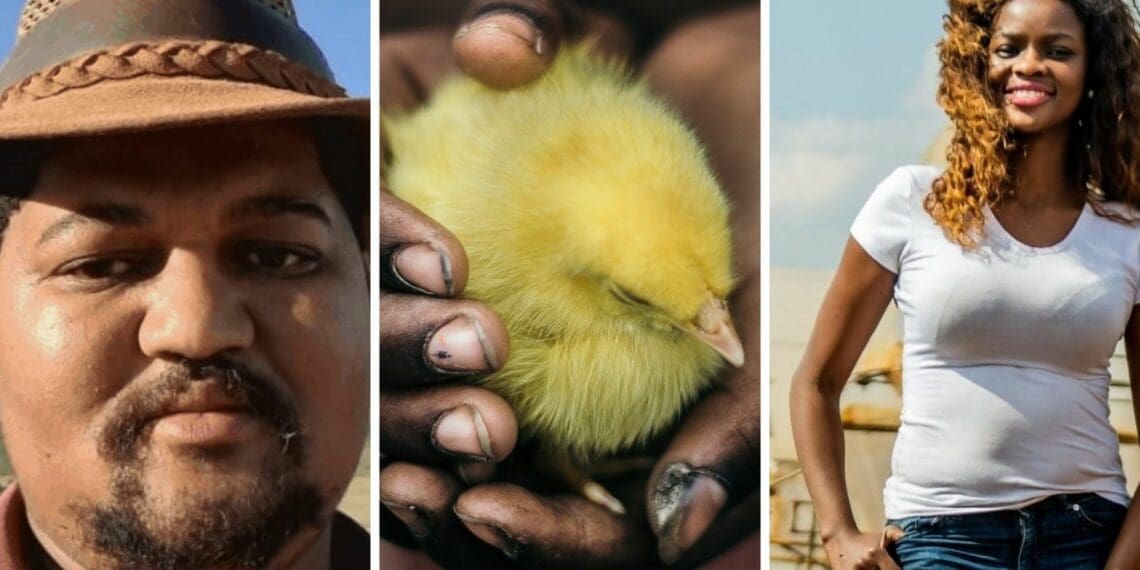 Whernit Dirks (left) is a grain, rooibos and sheep farmer from Piketberg in the Western Cape. On the right is Vuthlari Chauke, a herb and vegetable farmer from Tarlton, Gauteng. Photos: Supplied/Food For Mzansi