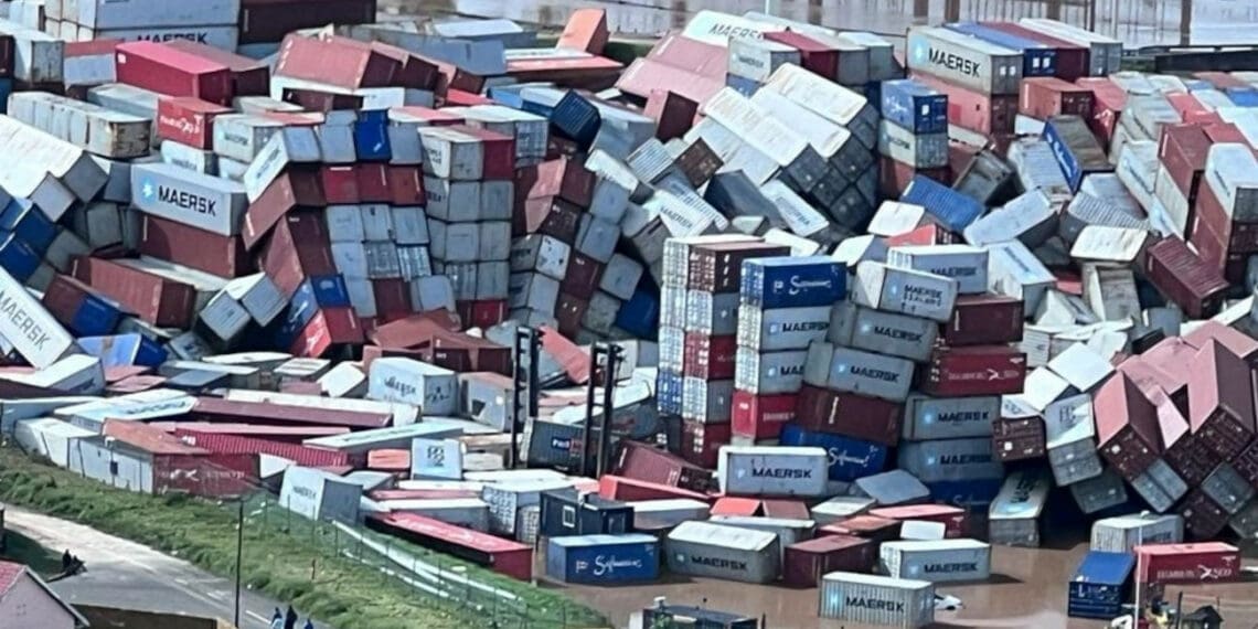 Shocking images of the devastation in Durban and KwaZulu-Natal were posted to social media in the past two days. Imports and exports through the Durban port are severely impacted. Photo: Des H Rikhotso/Facebook