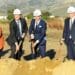 Dr Ilse Trautmann, Donald Matheson, Jan Boome and Prime Minister Jan Jambon of Flanders during the official start of construction on a new processing plant near Wolseley in the Western Cape. Photo: Supplied/Food For Mzansi