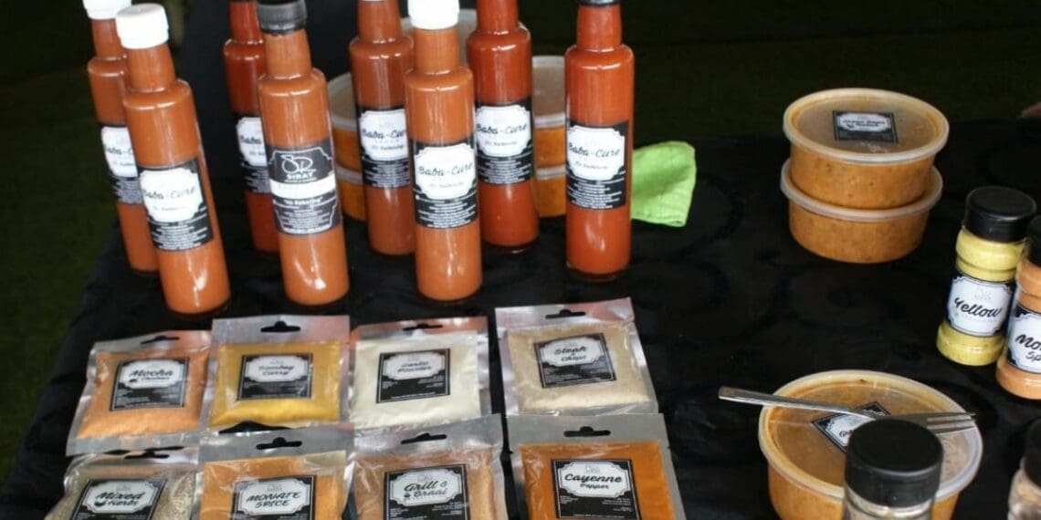 When Itumeleng Sibilanga and Tshepiso Rantho started Sirat Spices and Sauces, they only made spices but now the range includes relishes and sauces. Photo: Supplied/Food For Mzansi