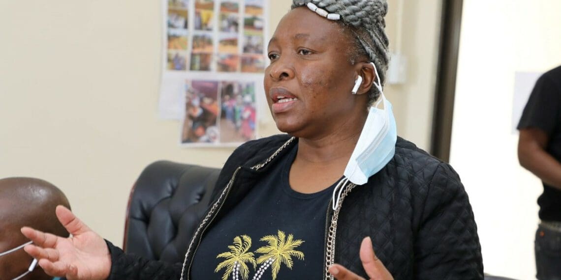 North West agri MEC Desbo Mohono during one of her recent visits to the department's district offices. Photo: Supplied/Food For Mzansi