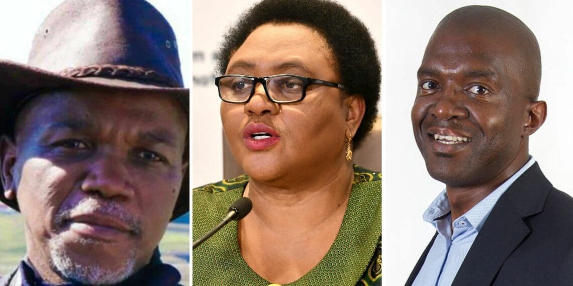 Afasa president AJ Mthembu, agricultural minister Thoko Didiza and Prof. Mzukisi Qobo. Photo: Supplied/Food For Mzansi