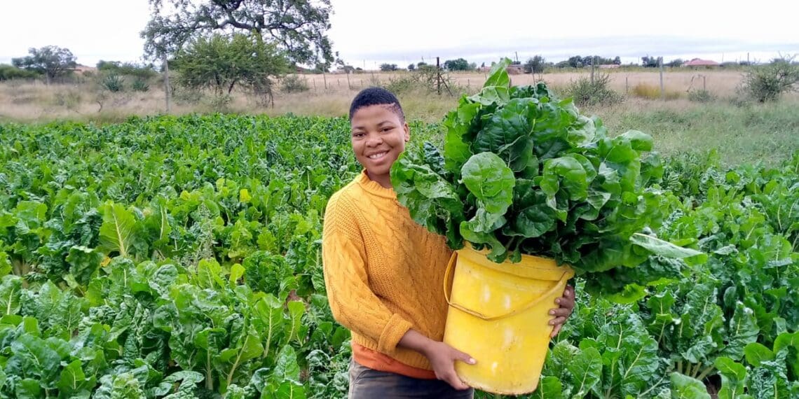 Matome Cynthia Mokgobu is a vegetable farmer from Limpopo who sells her produce in retail stores and markets. Photo: Supplied/Food For Mzansi.