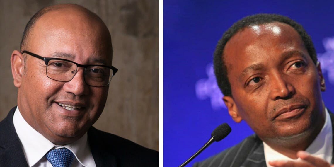 Christo van der Rheede of Agri SA and Patrice Motsepe of the Motsepe Foundation. The two organisations have joined forces in a pioneering new financing venture. Photos: Supplied/Food For Mzansi