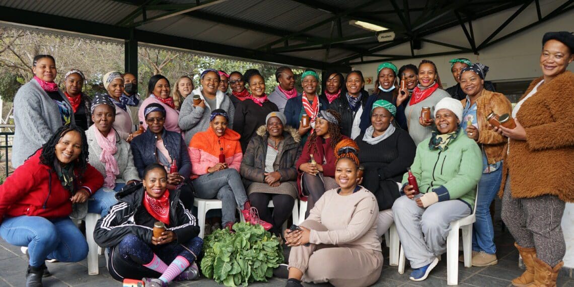Barbra Muzata from Corteva Agriscience with the 35 #SoilSistas selected in 2022. Photo: Supplied/Food For Mzansi