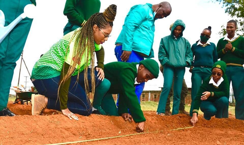 The MEC during a food security awareness school visit earlier this year. Photo: Supplied
