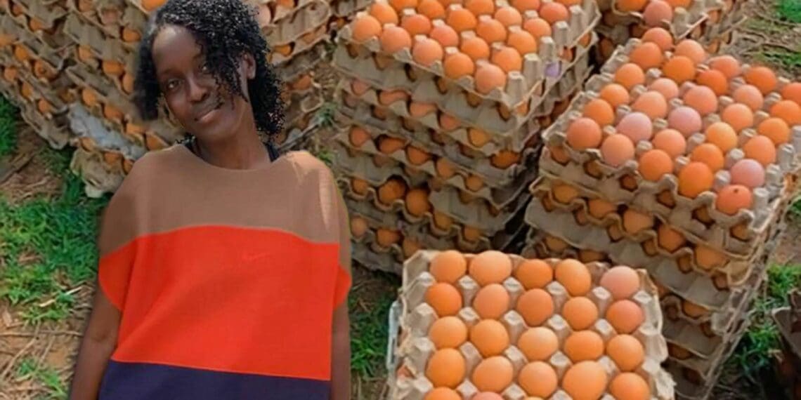 Annita Mutoni is a young poultry farmer in Rwanda, and is finding her stride within the industry. Photo: Supplied/FoodForAfrika.com