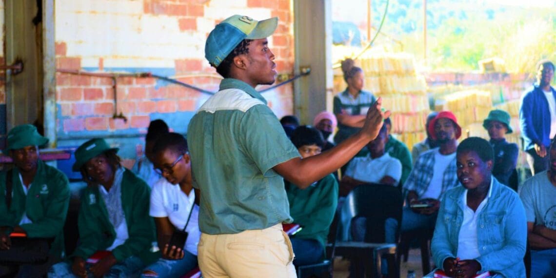 Through his company, Iboyana agri farming, Mhlengi Ngcobo is changing the lives of youth and women in his community. Photo:Supplied/Food For Mzansi