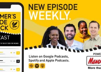 This week's Farmers Inside Track podcast episode features Chikondi Gurira, SAIAE’s Business Manager, and Jan-Paul Smit, SAIAE’s Limpopo Branch Chair, Phakade Khanyile, Mpumalanga, cattle breeder, Thandeka Masego, founder of Blooming Fresh Produce, and Stephan Gericke, ruminant technical advisor at Meadow Feeds. Photo: Supplied/Food For Mzansi