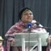 Agriculture, land reform and rural development ministers Thoko Didiza paying tribute to the seven people killed on a farm in Kestell in the Free State last week. Photo: Bibi Funeral Parlour
