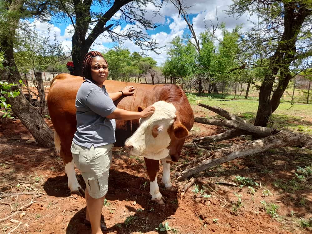 Kedibonye Kaweng, owner of Kubu Kwena Farming Pty Ltd in the Northern Cape. Photo: Supplied/Food For Mzansi