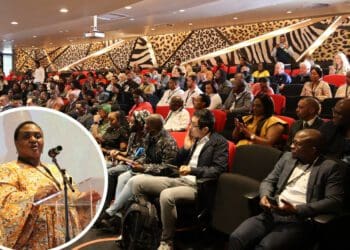 Agriculture, land reform and rural development minister Thoko Didiza was the opening key note speaker and addressed an audience of 300 at the inaugural Mzansi Young Farmers Indaba. Photos: Gabi du Plessis/Food For Mzansi