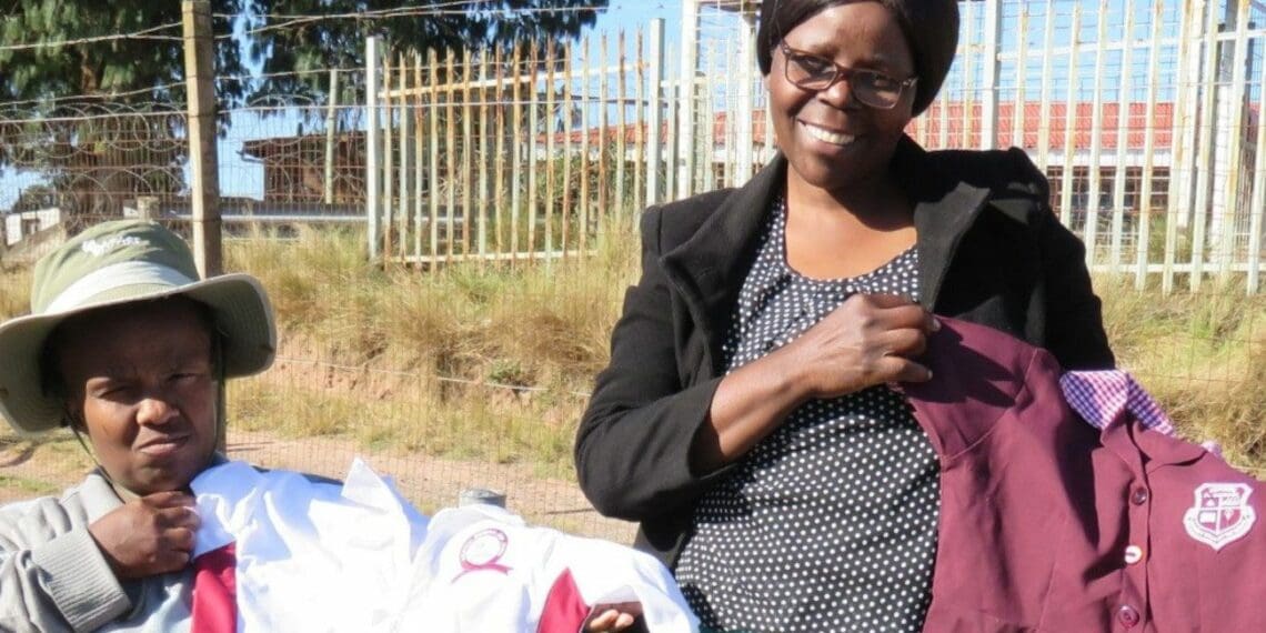 Among the 364 women and young people who have received training so far, are sisters Lindiwe and Sindiswe Zondi from Eshane. They farm and sell vegetables but also sew and sell school uniforms. Photo: Supplied/Kwanalu