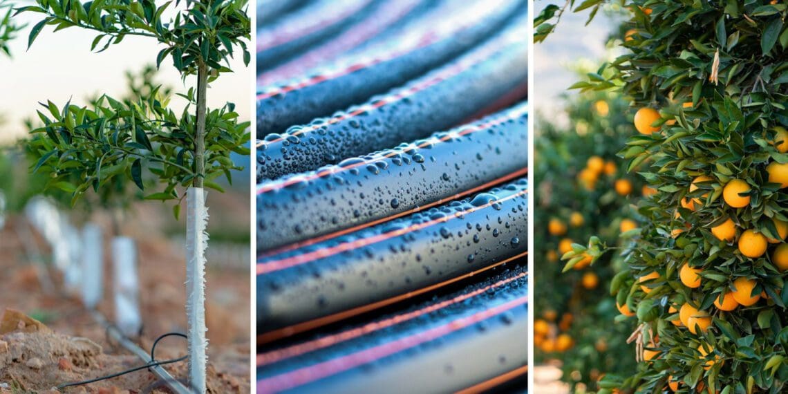 Even though many fundamentals remain the same, some aspects of orchard irrigation differ from open field irrigation and need a long-term approach. Photo: Supplied