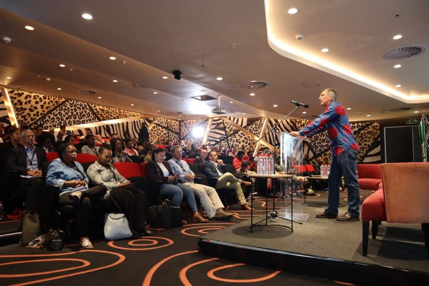 Dr Naudé Malan, an audience favourite at the Mzansi Young Farmers Indaba. Photo: Gabi du Plessis/Wingman Communications