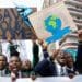 Protesters are demanding that government take action to curtail climate change. Photo: Ashraf Hendricks/GroundUp