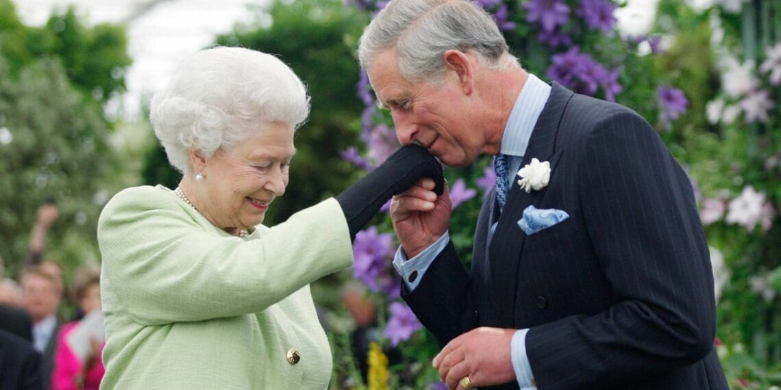 A 2019 picture of the late Queen Elizabeth II with her son, now known as King Charles III. They were seen at the Chelsea Flower Show in London. Photo: Sang Tan/Getty Images
