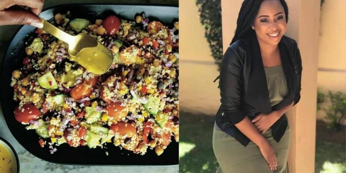 Award-winning chef Mogau Seshoene shares her recipe for a chickpea and bean salad. Photo: Supplied/Food For Mzansi