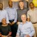 The Northroost dream team: Cliff Rashoeshoe from the department of trade, industry, and competition (DTIC) Dr Jack Biko (Bushvalley), Joel Mamabolo from the department of agriculture, land reform and rural development, Bushvalley chief executive Ian Preece, Clive Tigere, Seatla Nkosi from the Industrial Development Corporation; seated Imameleng Mothebe from DTIC and Country Bird Holdings chief executive Brendon de Boer. Photo: Supplied/Peter Ndele