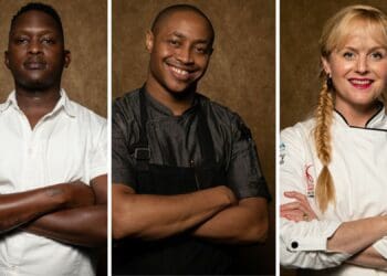 Pictured from the left are Eat Out Awards chefs Vusi Ndlovu, Moses Moloi and Jackie Cameron. They are among those chosen not only for their passion, technical skills, and expertise but also for how they are helping to motivate, develop and improve the local food industry. Photos: Supplied/Food For Mzansi