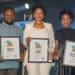 The top three, from left Raymond Swartz (second), Jasmine Bones (winner), and Gerthroline Philander (third). Photo: Supplied/Hortgro