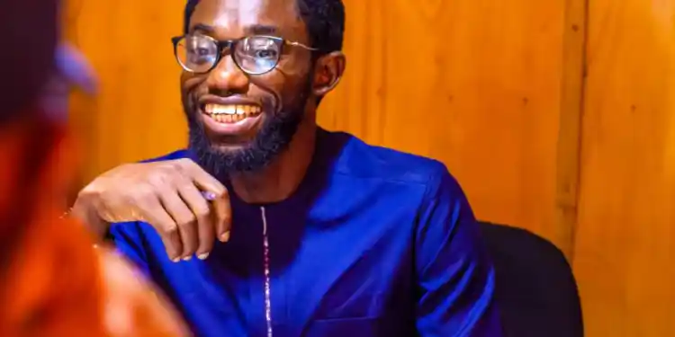 The award-winning Nigerian farmer Samson Ogbole, who did not initially want to be a farmer, incorporates technology, science and agriculture to end hunger. Photo: Supplied/FoodForAfrika.com/Food For Mzansi