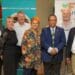 Celebrating the new partnership between Hortfin and FNB were Werner du Toit, Theresa le Roux and Gert Breet (all representing FNB), Najwah Allie-Edries from the Jobs Fund, Western Cape agriculture minister Dr Ivan Meyer, Anton Rabe from Hortgro, and Michael Brinkhuis from Hortfin. Photo: Supplied/Hortgro